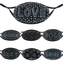 Fashion Full Rhinestone Custom Bling Facemask Adult Men Women Reusable Rhinestone SEXY Queen Boss Fabric Face Mask